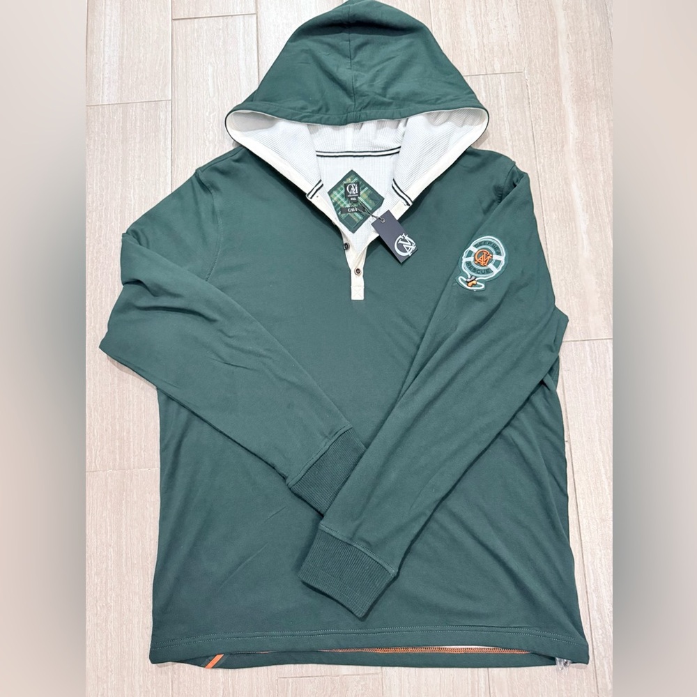 Cavi Forest Green and Beige Hoodie